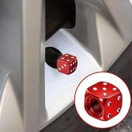 Kit 4 Tampas Válvula Pneu Carro Liga Alumínio Design Dado - Estilo e Proteção Universal - imagem 4