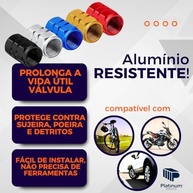 Kit 4 Tampas de Válvula de Alumínio Universal - Azul Sky para Carros, Motos e Bicicletas - imagem 3