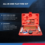 TOOLUXE Kit Universal 57 Peças: Reparo Rápido e Essencial para Pneus de Carros, Motos e Mais! - imagem 3