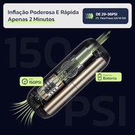 Woowind LP1: Compressor de Ar Portátil 150PSI para Carros e Bicicletas com Desligamento Automático - imagem 5