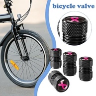 Pacote 4 Tampas Válvula Pneu Alumínio Rosa/Preto - Universal Carros, Motos e Bikes - imagem 5