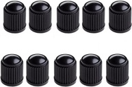 Kit 10 Tampas Válvula Pneu Preto Universal - Proteção e Estilo para Carros e Motos - imagem 2