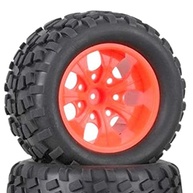 Pneus de Borracha Hexagonais 125mm para Carros RC 94108/94188 (4 Unidades) - Vermelho - imagem 4