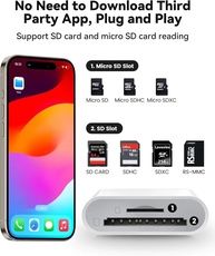 Leitor de Cartão SD USB-C: iPhone, iPad e Mac - imagem 2