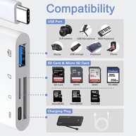 Leitor de Cartão 4 em 1: SD, TF, USB-C - imagem 2