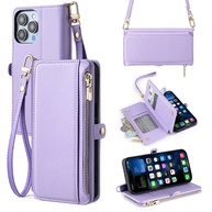 Carteira Capa Samsung: Couro, Zipper e 7 Cartões - imagem 1