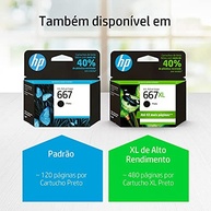 Cartucho Hp 667 Original 3ym79ab Preto p/Deskjet 2376, 2776, 6476, 5076, 5276 - imagem 3
