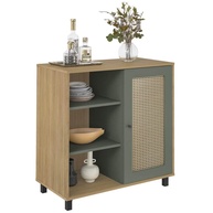 Buffet Charlotte em Carvalho com Detalhe Menta - Design Sofisticado e Funcionalidade Moderna - imagem 1