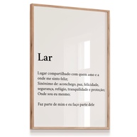 Quadro Decorativo Lar Significado - Moldura Carvalho com Acabamento Laminado | Decore com Estilo e Sentido - imagem 1