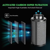 Filtro de Ar de Carbono VIVOSUN 15 cm com Carvão Australiano Premium - Controle Total de Odores para Cultivo Indoor - imagem 5