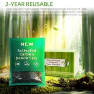 Pacote com 6 Absorvedores de Odor de Carvão Ativado - Desodorizante Natural para Casa, Carro, Geladeira e Pet - imagem 4