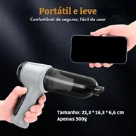 Aspirador Portátil Sem Fio 3 em 1: Potência 120W para Carro e Casa | Recarregável USB - imagem 5