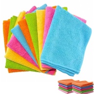 Kit 10 Panos Microfibra 28x28cm - Laváveis, Reutilizáveis e Multiuso para Casa e Carro - Cores Sortidas - imagem 1