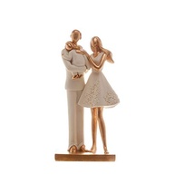 Figura Decorativa Família em Resina Branca 9x6x20cm - Wolff Casa - imagem 2