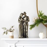 Estatueta de Casal Orando em Resina - 20cm - Decoração Cristã para Casa e Presente Religioso - imagem 4