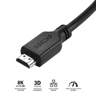 Cabo HDMI 2.1 8K 1m PCYes Ultra Cobre Puro 28AWG - Imagem e Som de Cinema em Casa! - imagem 4