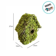 Casa de Passarinho Rústica com Folhas Verdes - 27cm | Decoração Natural para Páscoa - imagem 1