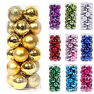 24 Bolas de Natal Coloridas para Decoração de Festa e Casa - imagem 1