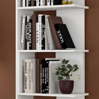 Estante Livreiro Organizador Multiuso para Casa e Escritório - Design Moderno com 5 Prateleiras | Eccos Branco - imagem 3