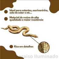 Estátua de Cobra em Resina Dourada - Decoração Elegante e Durável para Casa e Jardim - imagem 4