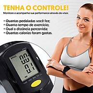 Mini Bike Ergométrica Preta Fisioterapia Pro – Exercite em Casa - imagem 2