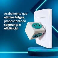 KIT 3x Adaptador Tomada Benjamim Cubo 3D: Mais Energia e Praticidade para Sua Casa! - imagem 5