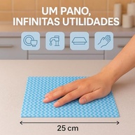 Kit com 50 Panos de Microfibra Reutilizáveis - Limpeza Ultra Absorvente para Casa e Carro - imagem 3