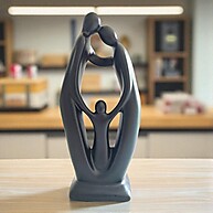 Estátua Família Unida - Decoração Em Porcelana Para Casa - imagem 1