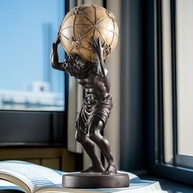 Estátua do Atlas Grego - Escultura Decorativa para Casa e Escritório | 40cm | Resina Pintada à Mão - imagem 3