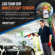 SwiftJet: Kit Pistola de Espuma para Lavagem de Carro + Luva Microfibra - Limpeza Profissional em Casa! - imagem 4