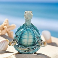 Estátua de Yoga de Tartaruga Marinha em Resina - Decoração Zen para Casa e Escritório - imagem 5
