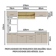 Cozinha Completa 270cm Branco/Crema – Espaço e Estilo na Sua Casa - imagem 2