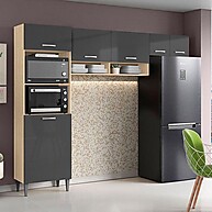 Kit Cozinha Atenas Avena Grafite – Elegância e Praticidade na Sua Casa - imagem 2