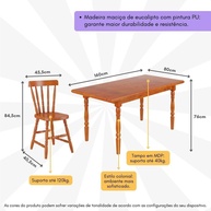 Mesa de Jantar 160cm: Elegância para sua Casa - imagem 2