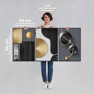 Quadro Abstrato Geométrico: Elegância para sua Casa - imagem 2