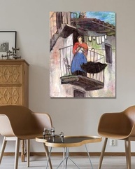 Pôster de Arte em Tela - Gabriele Münter 'Na Varanda' - 80x105cm - Decoração Moderna para Casa - imagem 4