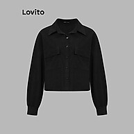Casaco Lovito Casual com Bolso e Estrutura de Linha para Mulheres - imagem 1