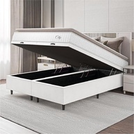 Cama Box Colchão Baú Casal Queen com Pillow Top e Molas Ensacadas - Conforto e Estilo em Linho Bege - imagem 5
