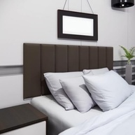 Cabeceira Cama Box Casal 7 Módulos Estofada Modular Moderna Marrom 60x20cm - imagem 3
