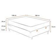 Cama Box com Baú Casal + Colchão Ortobom Airtech Springpocket - Conforto Premium com Espaço Extra - imagem 2