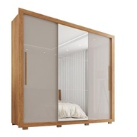 Guarda-Roupa Casal 3 Portas com Espelho e 4 Gavetas - Design Cinamomo/Off White - imagem 5