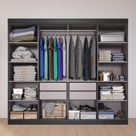 Guarda-Roupa Casal Lisboa 8 Portas com 4 Gavetas e Pés em Design Moderno Onix - imagem 5