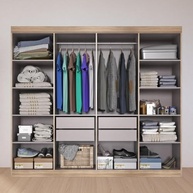 Guarda-Roupa Casal Lisboa 8 Portas e 4 Gavetas - Design Moderno em Teka e Onix - imagem 4