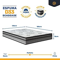 Colchão Anjos D33 Pillow In – Conforto e Saúde para Casal - imagem 2