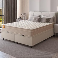Cama Box Baú Casal Queen com Colchão Molas Qatar 158x198cm - Conforto Premium até 200kg/pessoa - imagem 5