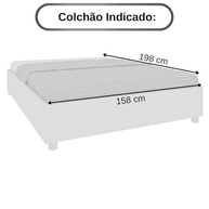 Cama de Casal Mônaco Tcil Móveis - Design Elegante em MDP para Quarto Moderno - imagem 5