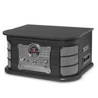 Vitrola Raveo Spazio Ebony: Som Clássico com Tecnologia Moderna - Bluetooth, CD, Cassete e Mais! - imagem 4