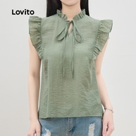 Blusa Lovito com Renda e Babados: Elegância Casual - imagem 2