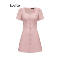 Vestido Lovito Jacquard: Elegância Casual - imagem 2