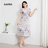 Vestido Azul Babado Lovito: Elegância Casual - imagem 2